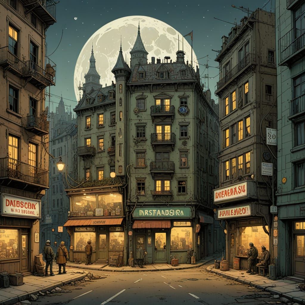 Dystopian Street Scene Diorama