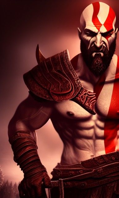 Aesthetic God of War Concept Art in 8k