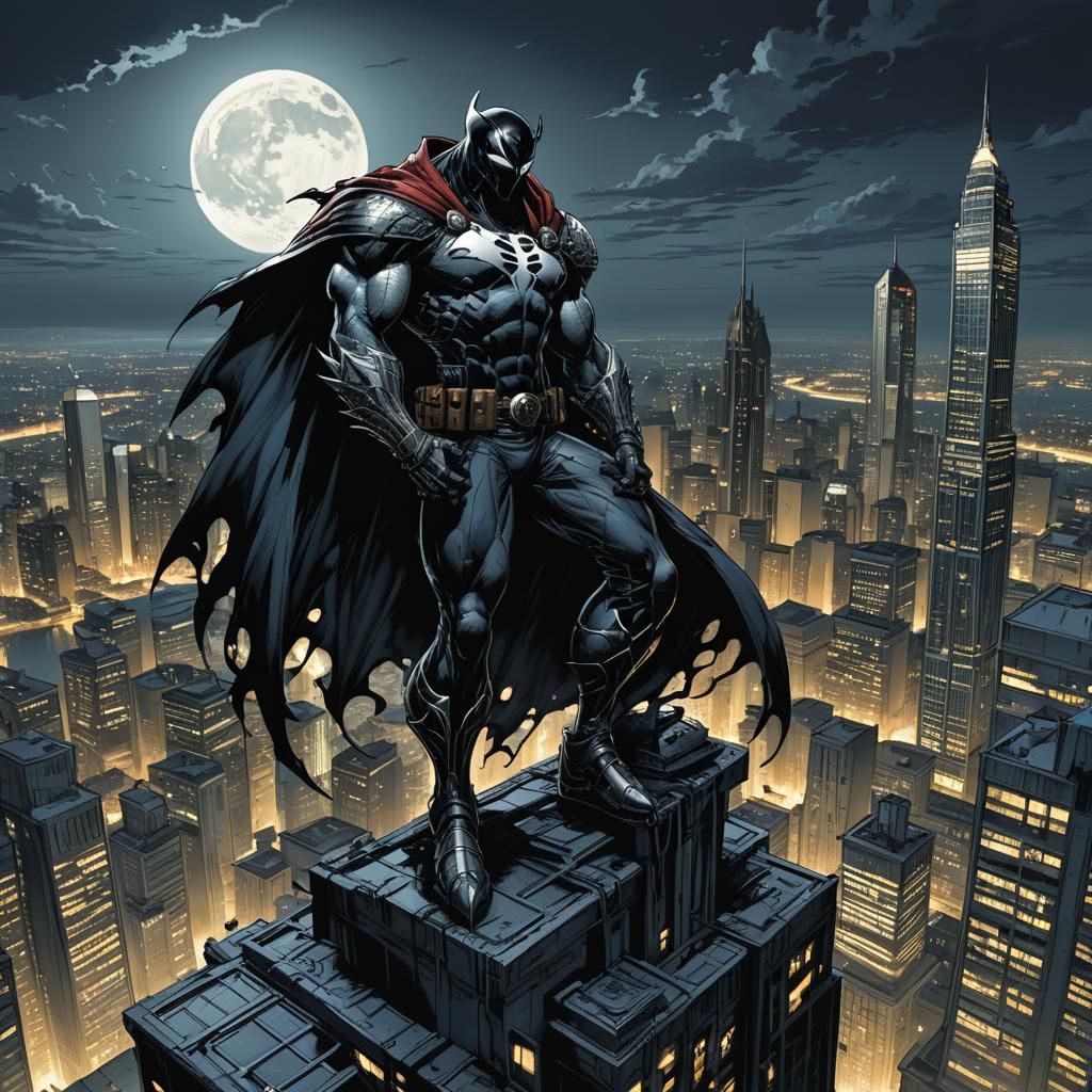 Spawn-like Watcher in Comic Book Art Style