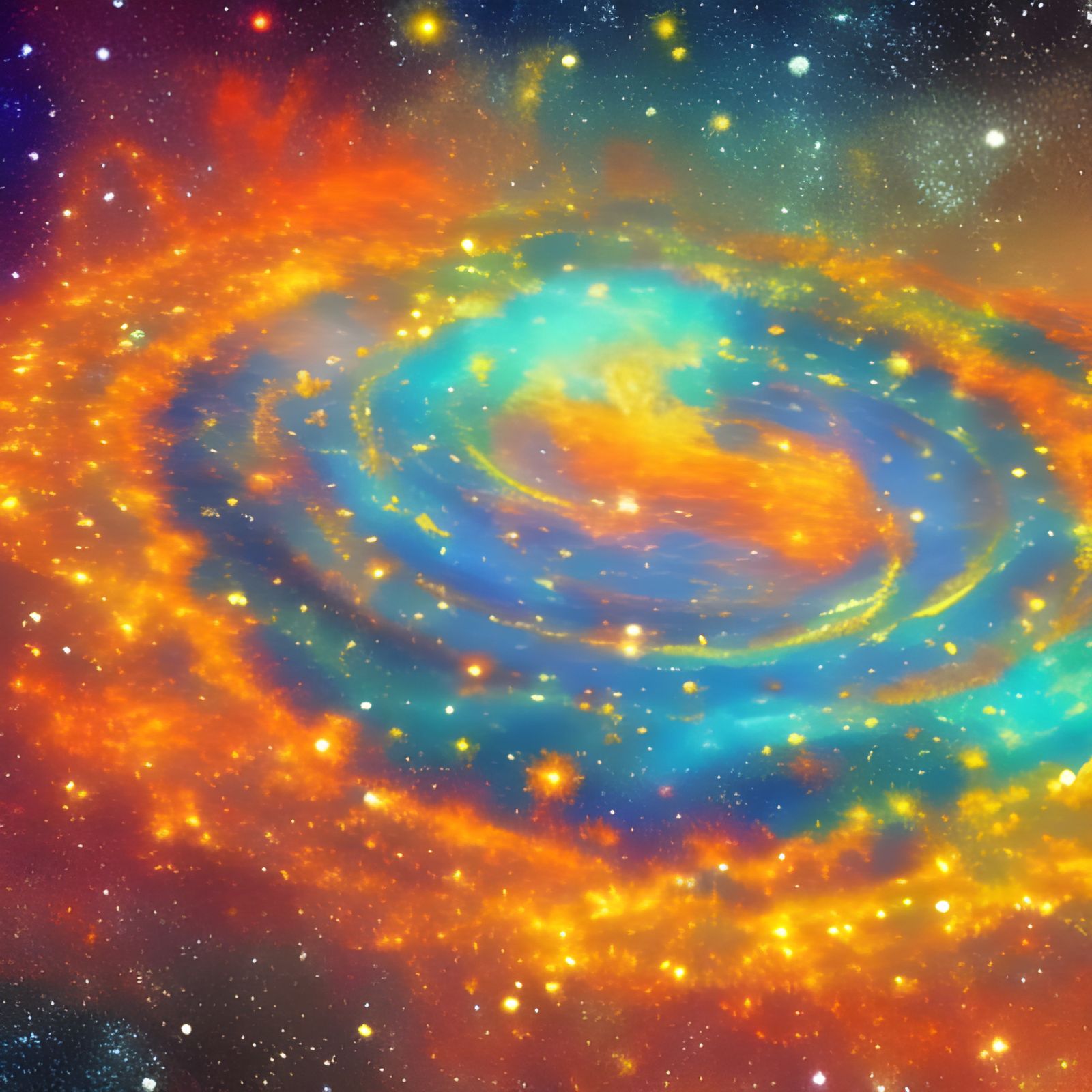 Fiery Earth Galaxy: Elaborate Spacecore Creation
