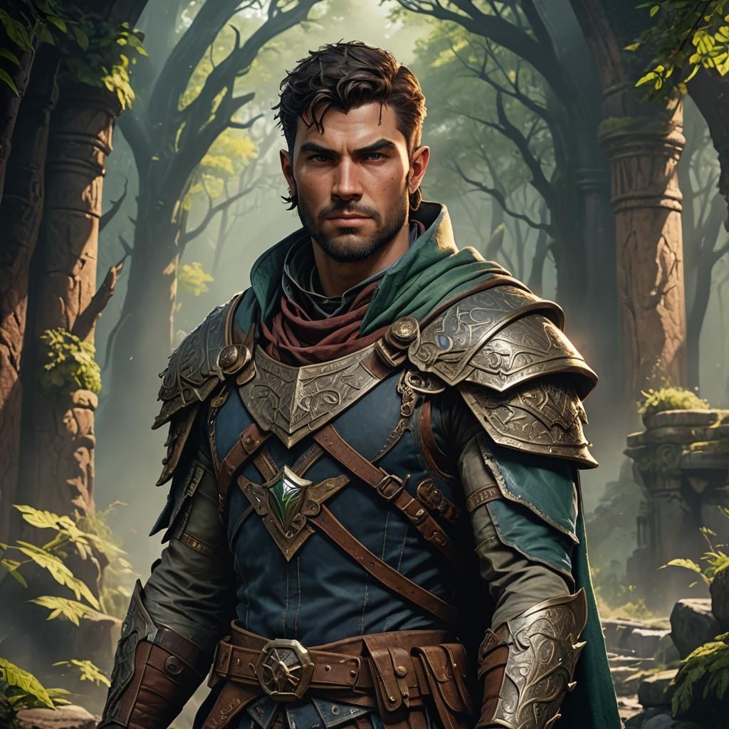Detailed D&D Male Ranger Portrait