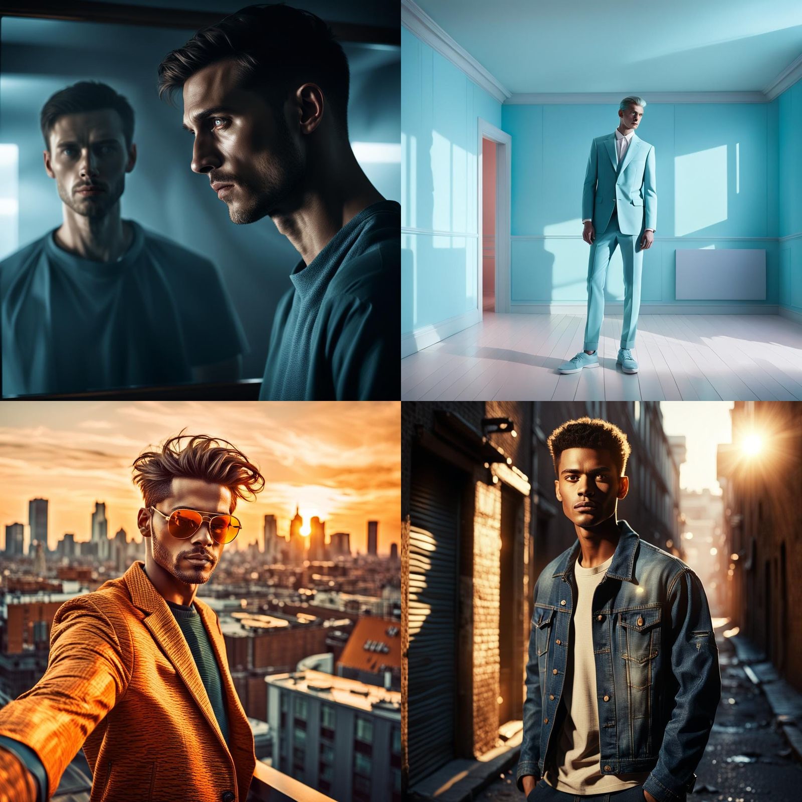 Male Model Taking Invisible Selfie