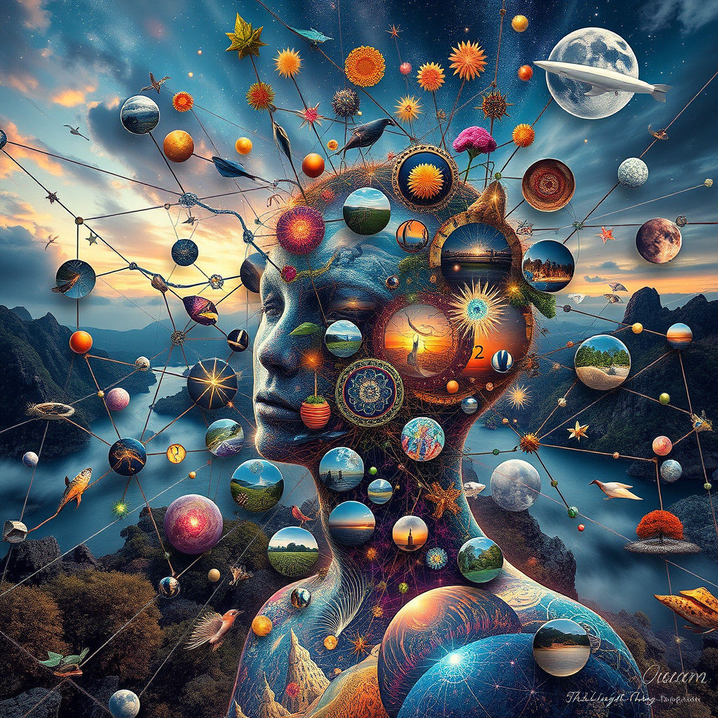 Infinite Consciousness: A Hybrid Digital Art Exploration