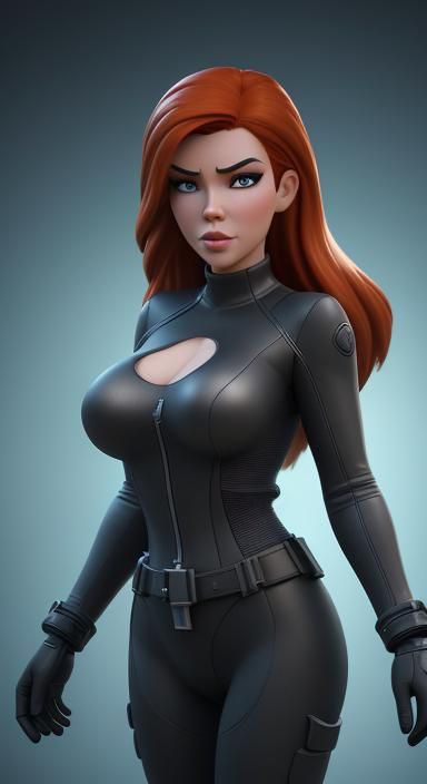 Kim Possible: Pixar-Style 3D Digital Art