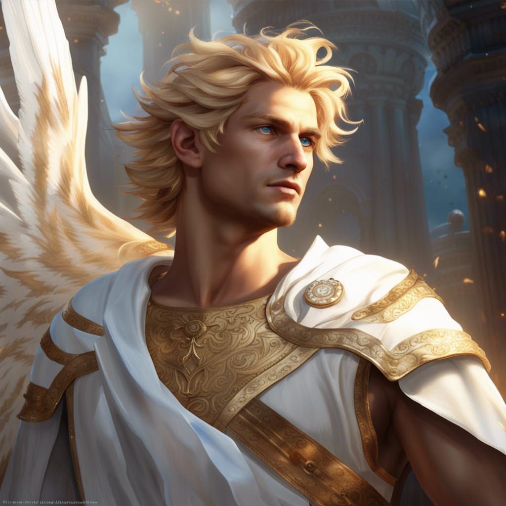 Apollo, God of Light, as Dark Fantasy Art