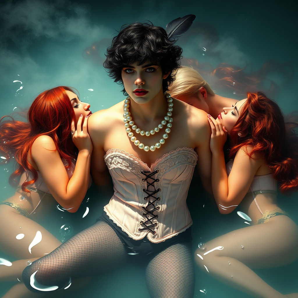 Ethereal Scene of Adoration in Fantasy Style