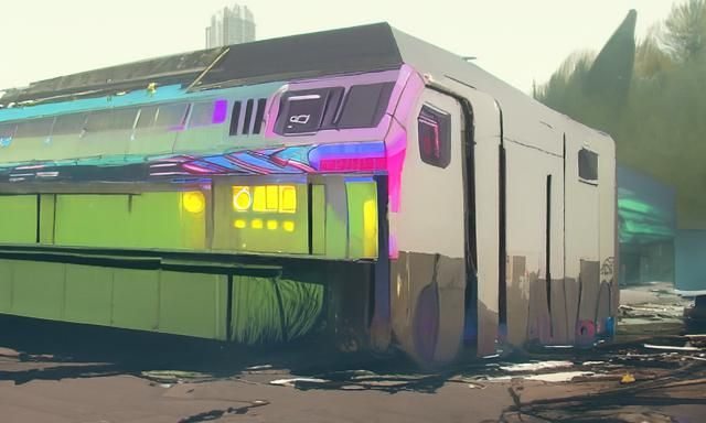Cyberpunk cafe