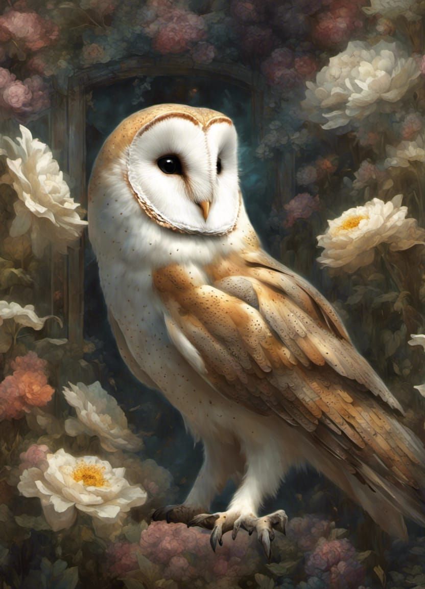 Barn owl portrait