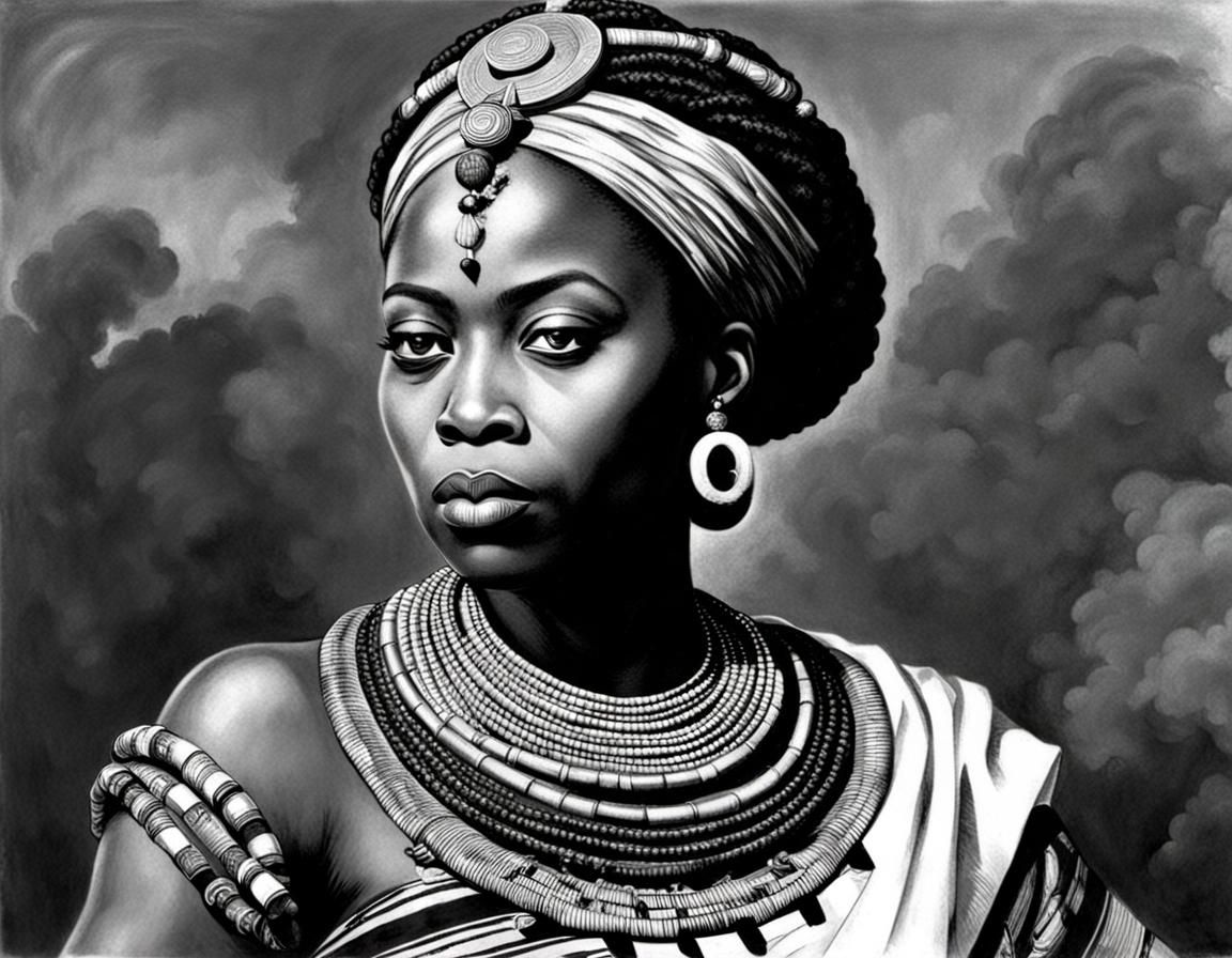 Queen Nzinga Mbande: African Warrior Queen Portrait