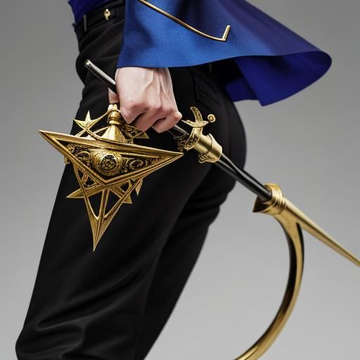 Magician's Staff Close-Up: Sharp Focus, Hyperreal Detail