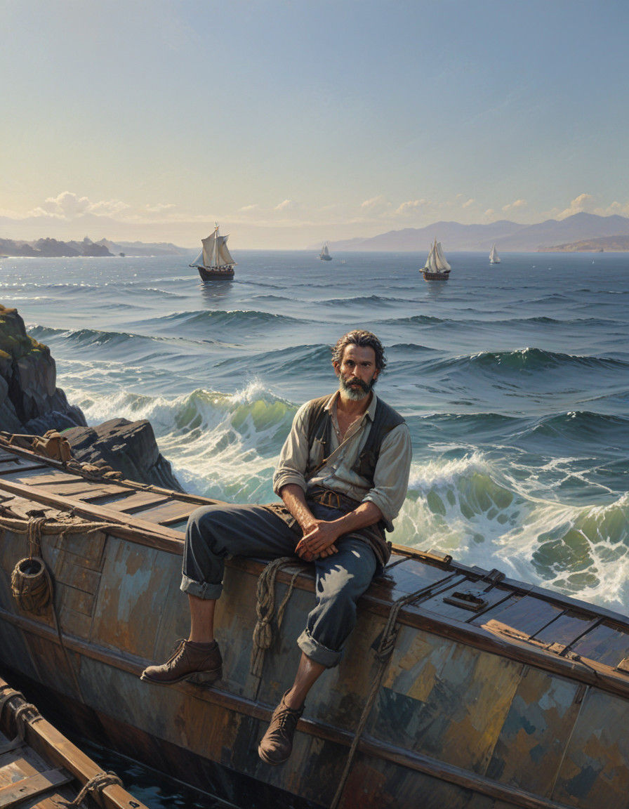 Golden Sunrise Illuminates Pocholo's Empire, Pirate Ship Anc...