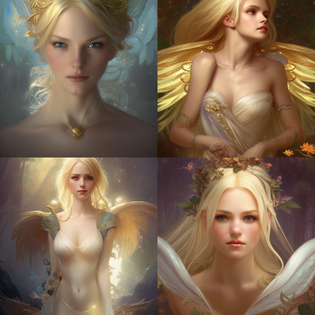 Beautiful Angel Elf Portrait in Ultra-Realistic Style