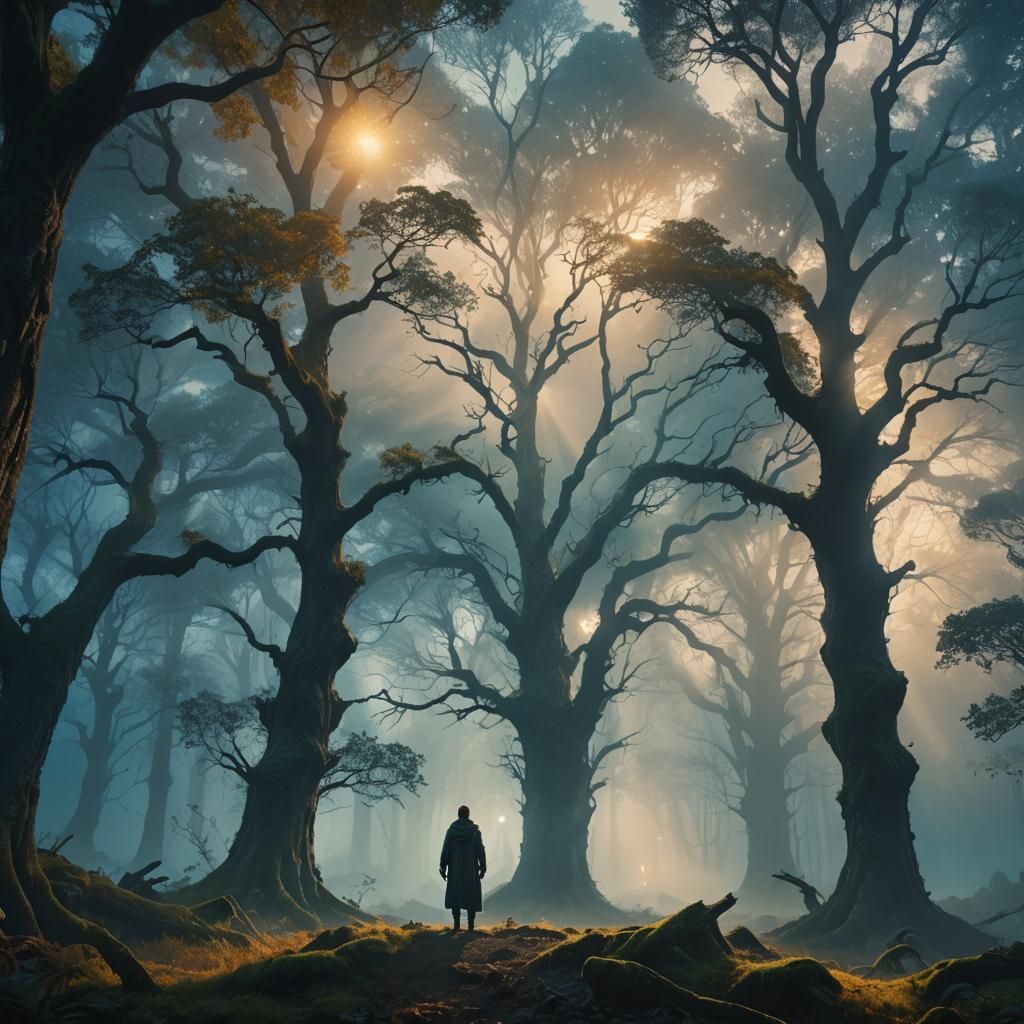 Mystical Forest: A Cinematic Matte Painting