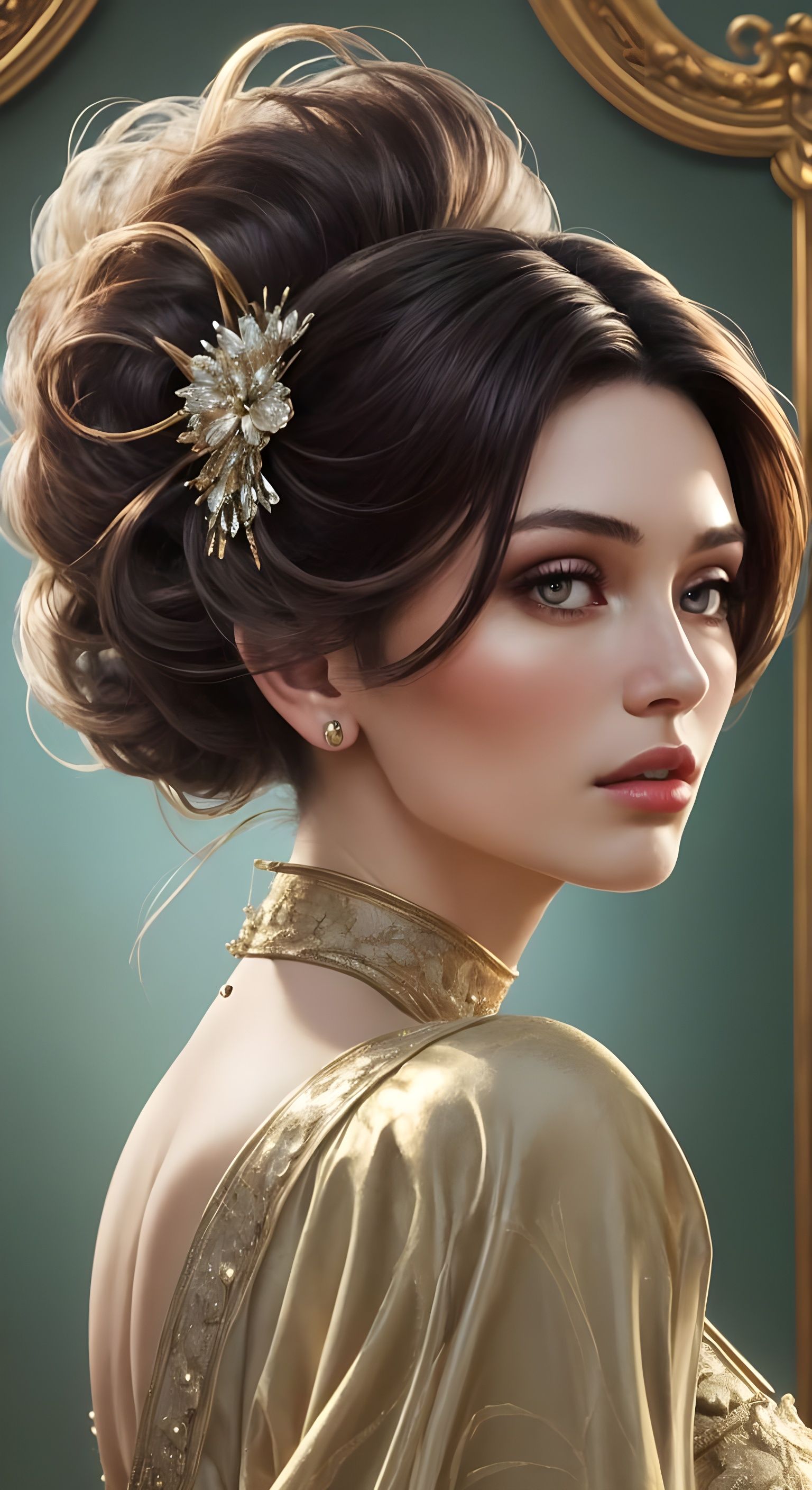 Elegant Woman in Art Deco Style