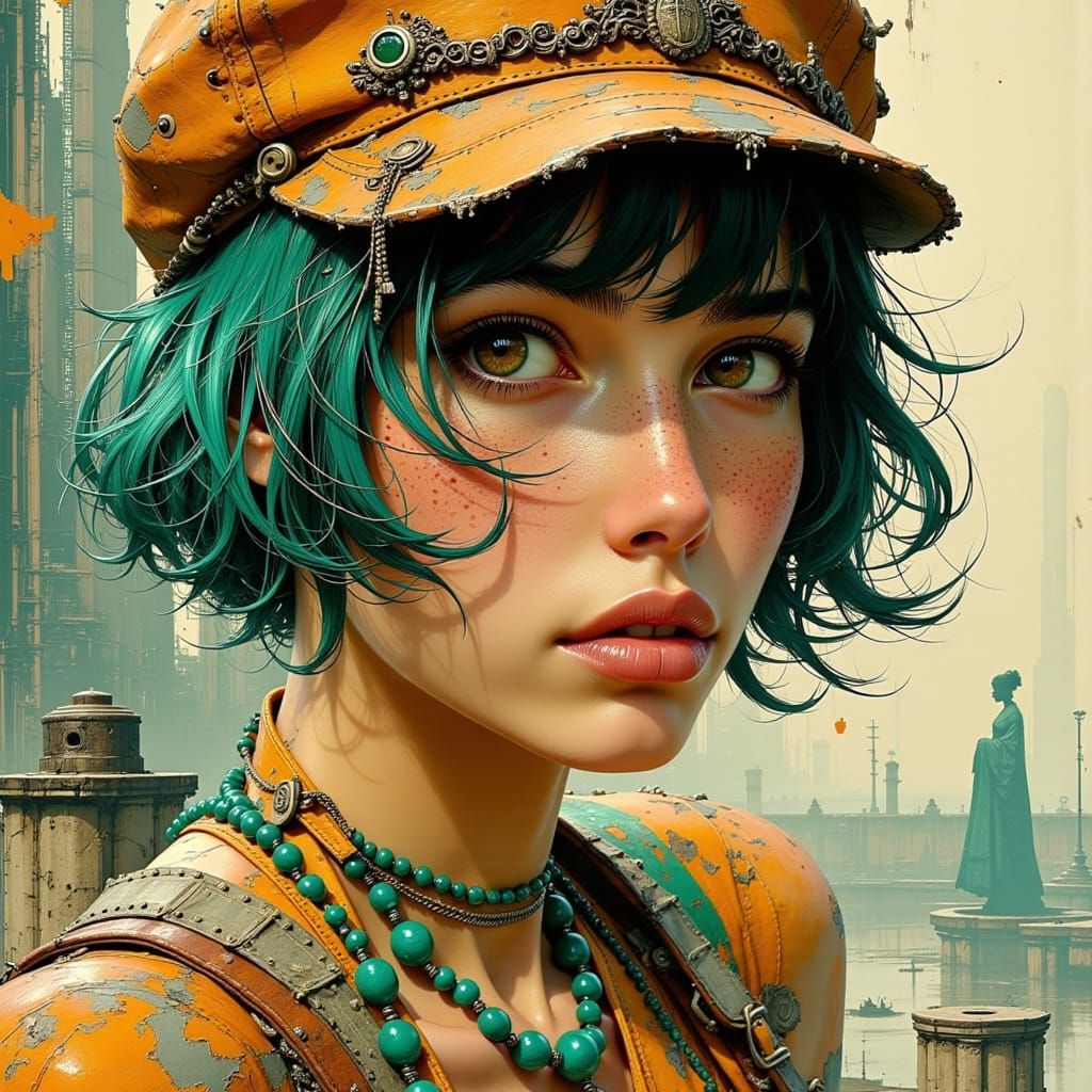 Anthropomorphic T-Rex Bookworm Woman in Comic Art Style