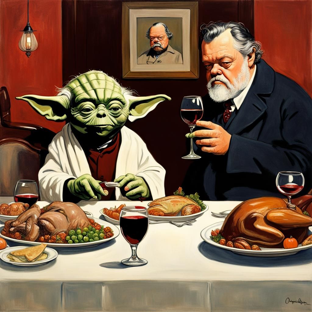 Thanksgiving Dinner with Yoda and Orson Welles
