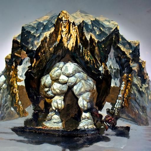 Mountain Goliath Oil Painting