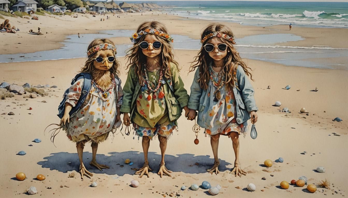 Three hippy chicks🐥🌸🐥🌸🐥