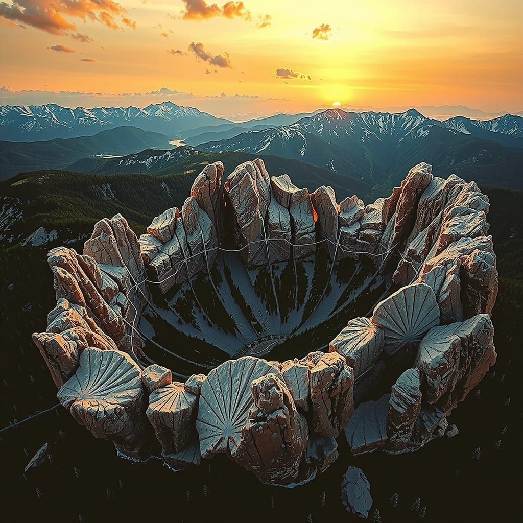 Golden Hour Landscape with Serene Atmosphere