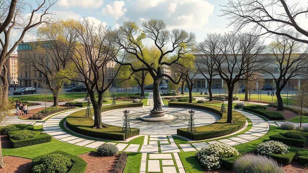 Vitruvian Human Designs a Public Park