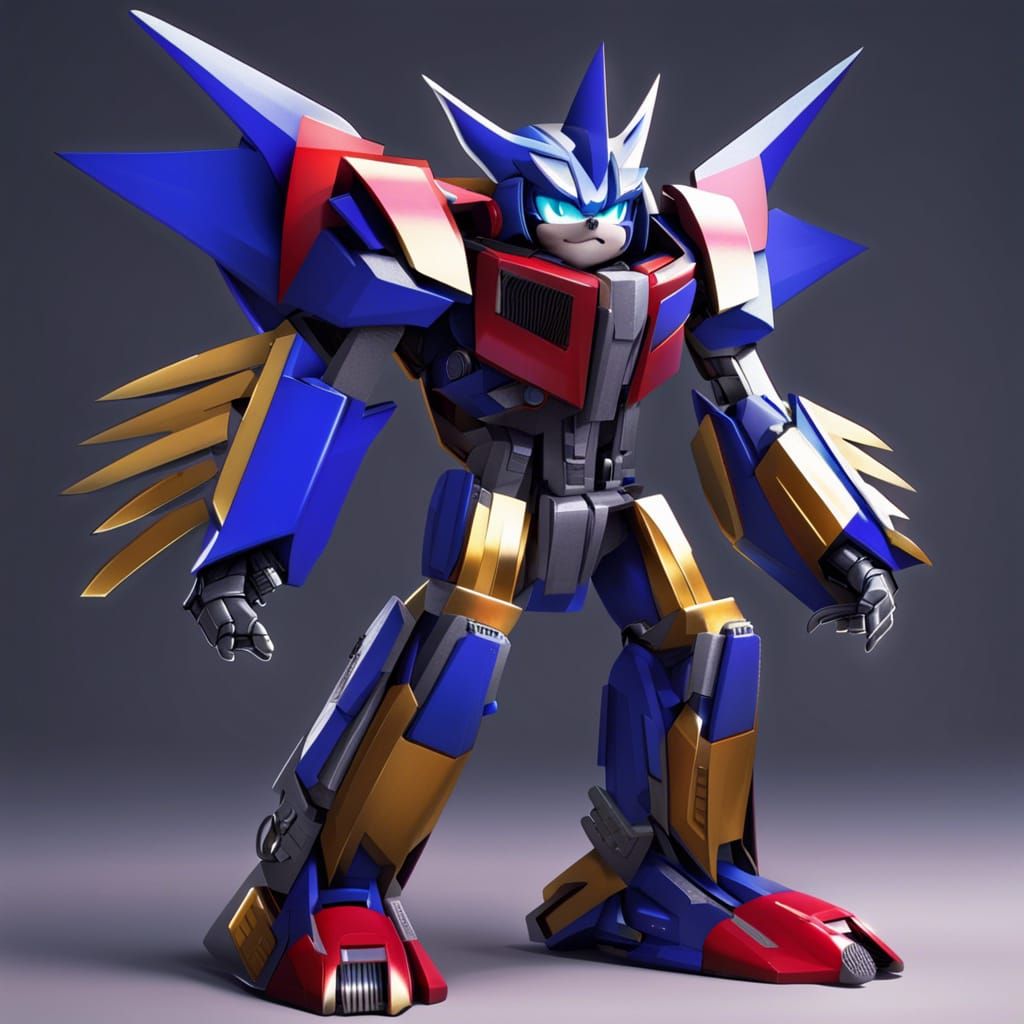 Sonic the Hedgehog as a Decepticon Transformer