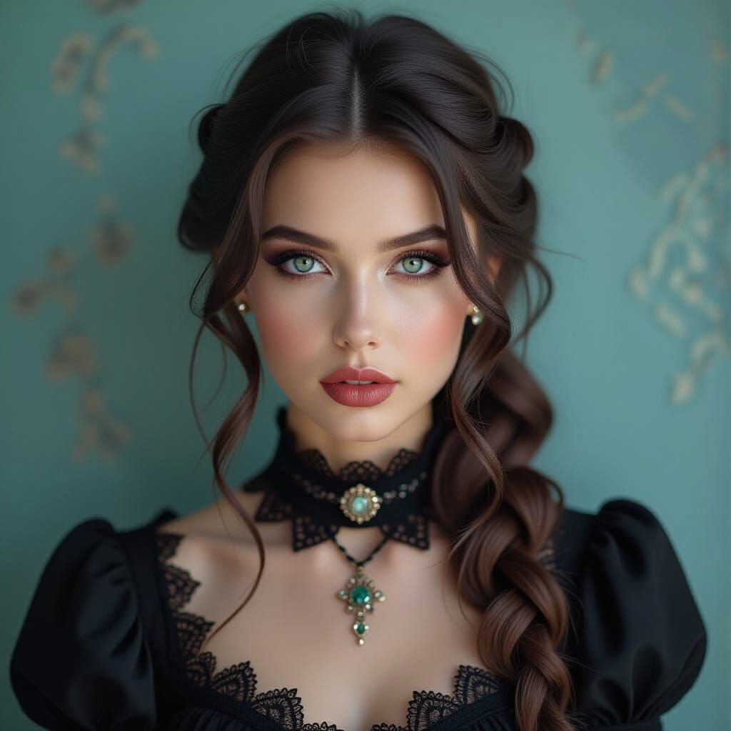 Mystical Gothic Woman Portrait in 8K Resolution