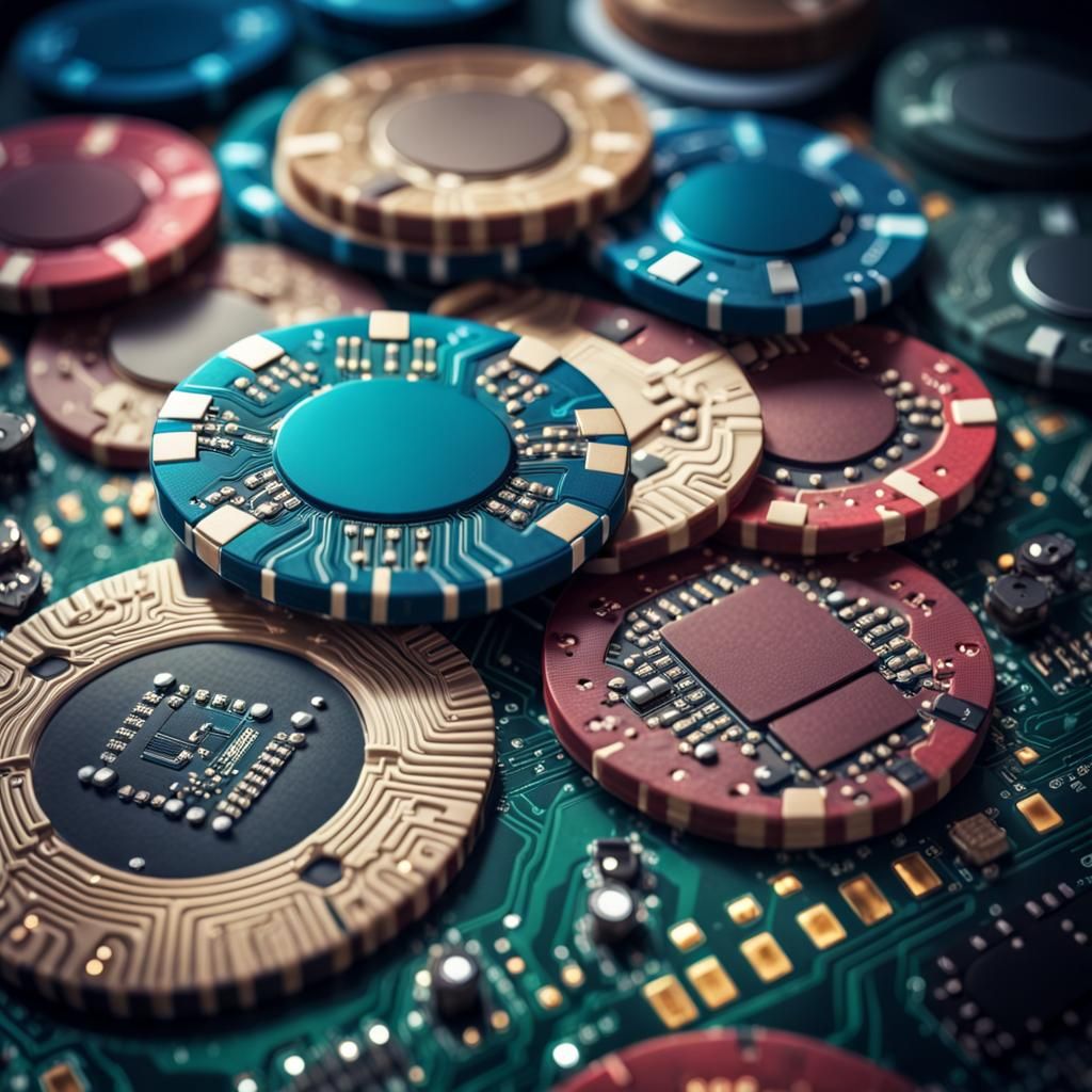 Poker chips made of circuit boards