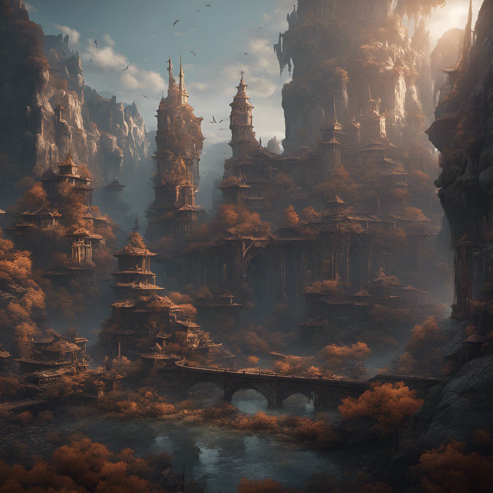 Detailed Matte Painting of Brahaman in Unreal Engine
