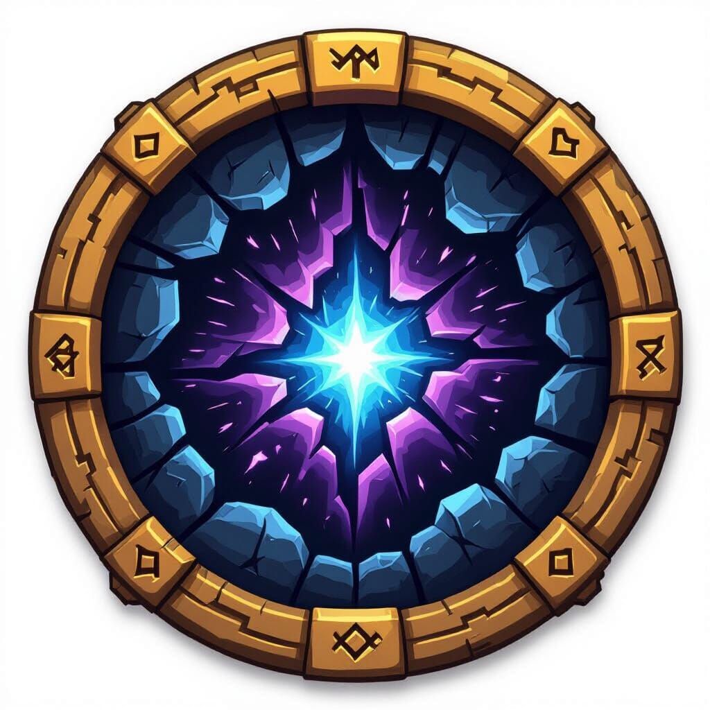 Aerthos RPG Minecraft Logo: Dimensional Rift Emblem