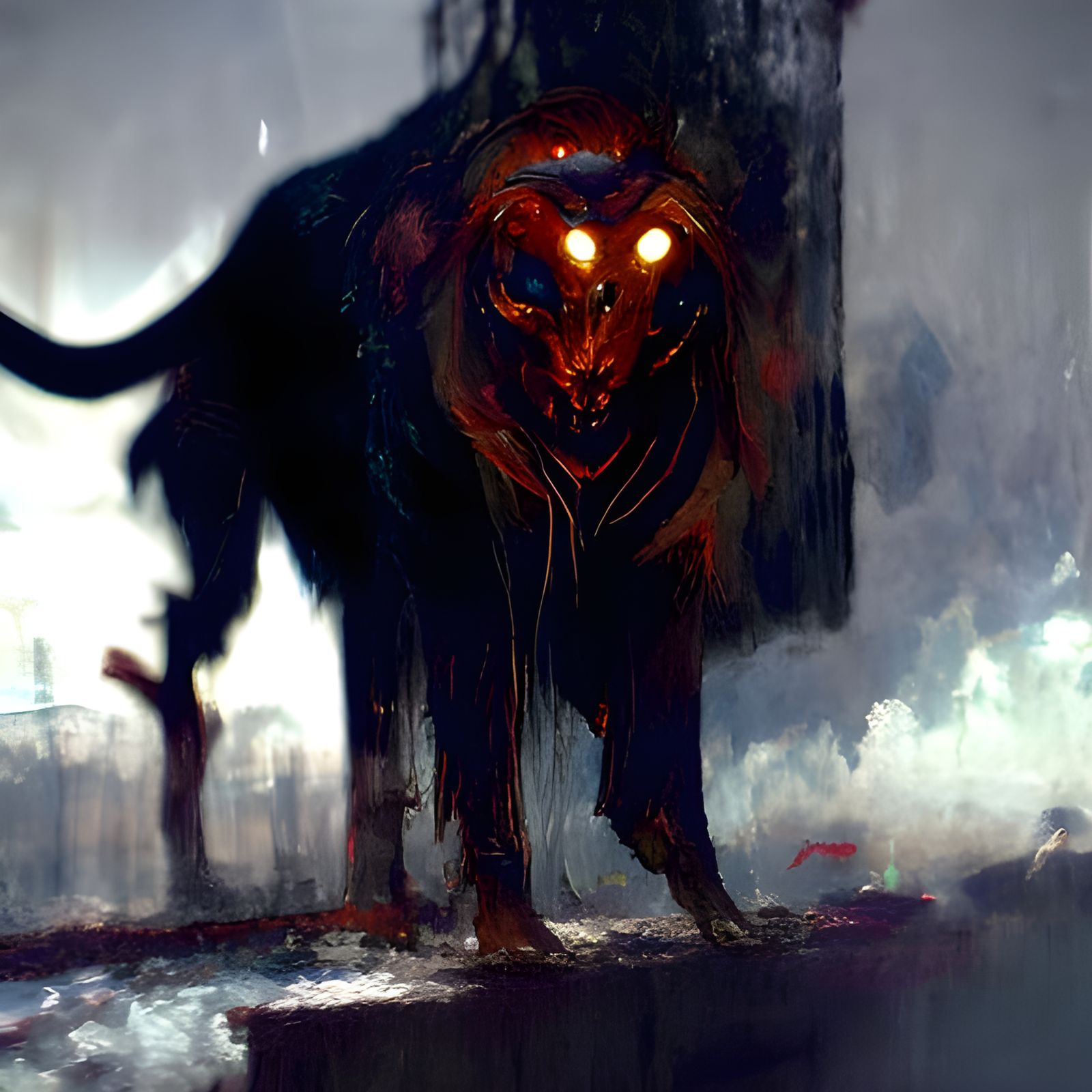 Sinister Chimera in Fantasy Art Style