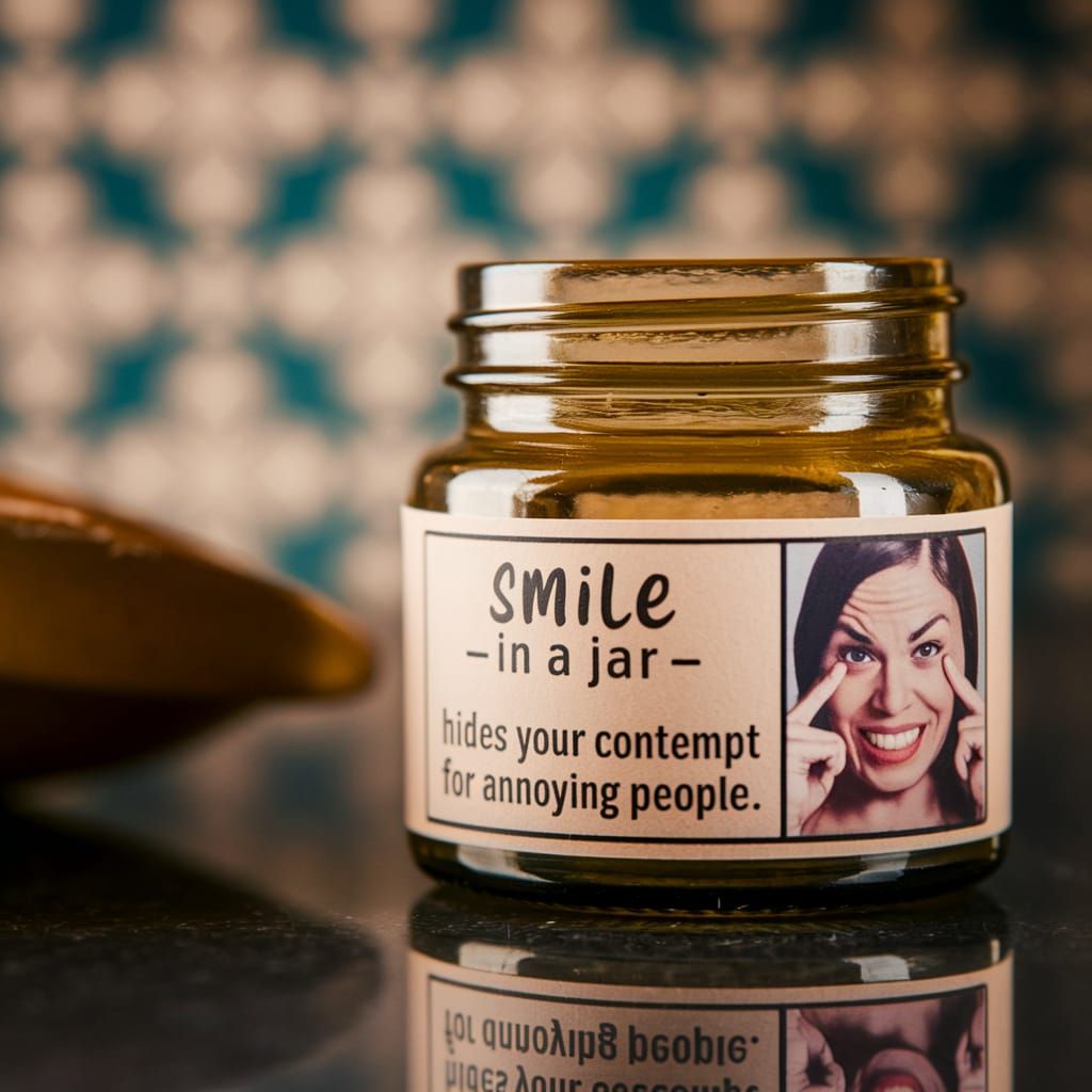 Macrophotography of a Glass Jar with a Hidden Message