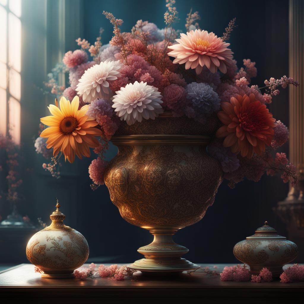 Epic Floral Display in Digital Matte Painting