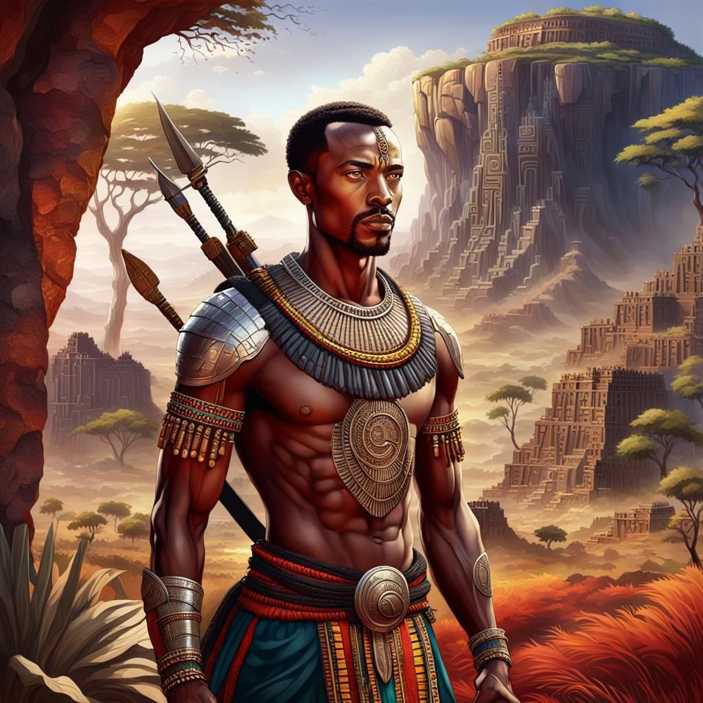 Ethiopian Warrior in Ancient Africa: Hyperrealistic Concept ...