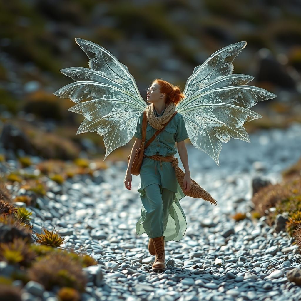 Ethereal Traveller in a Fantasy Landscape