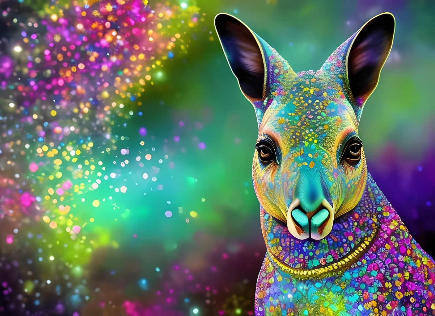 Colorful Bedazzled Wallaby