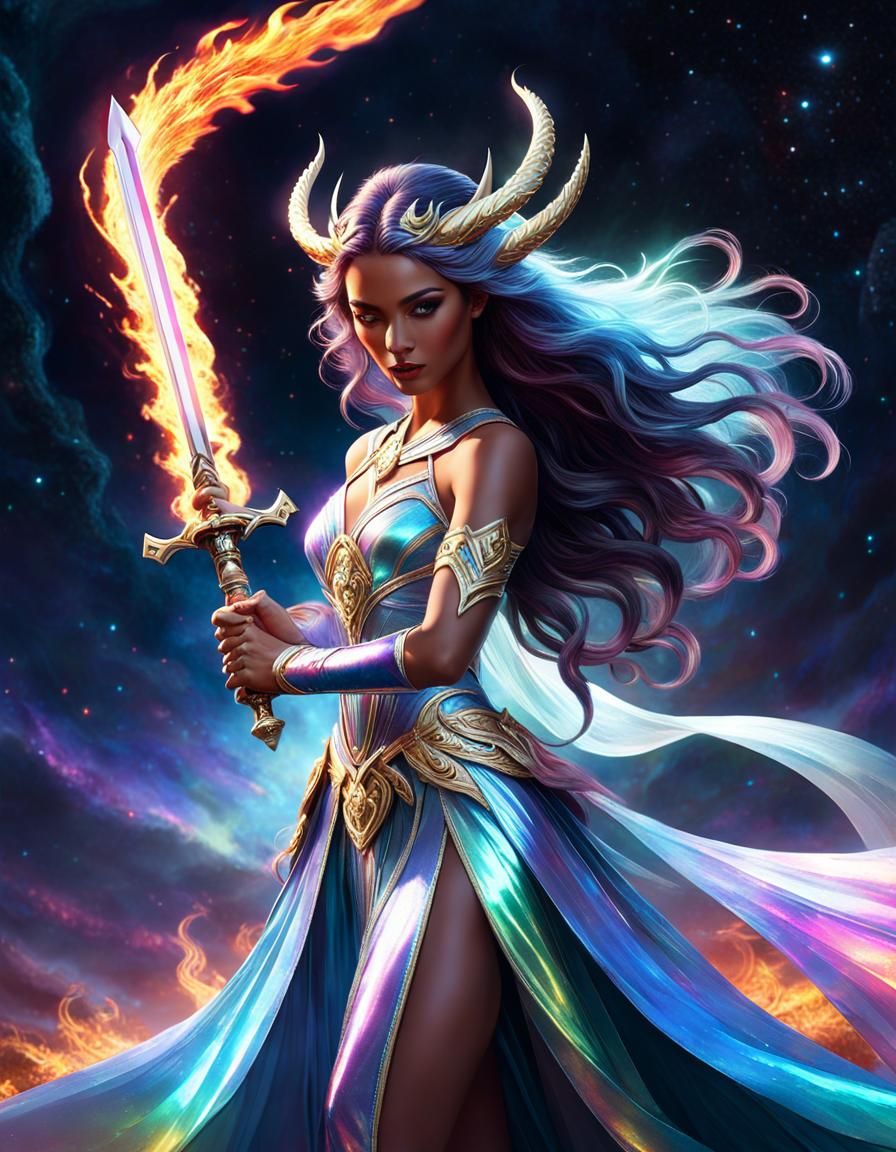 Goddess of Night Battles Shadow Beast