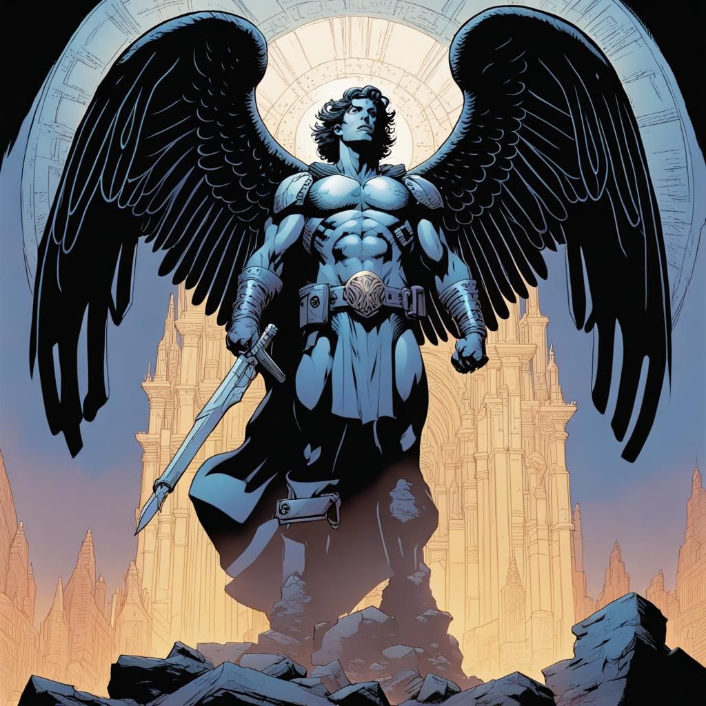 Archangel Michael in Comic Book Art Style