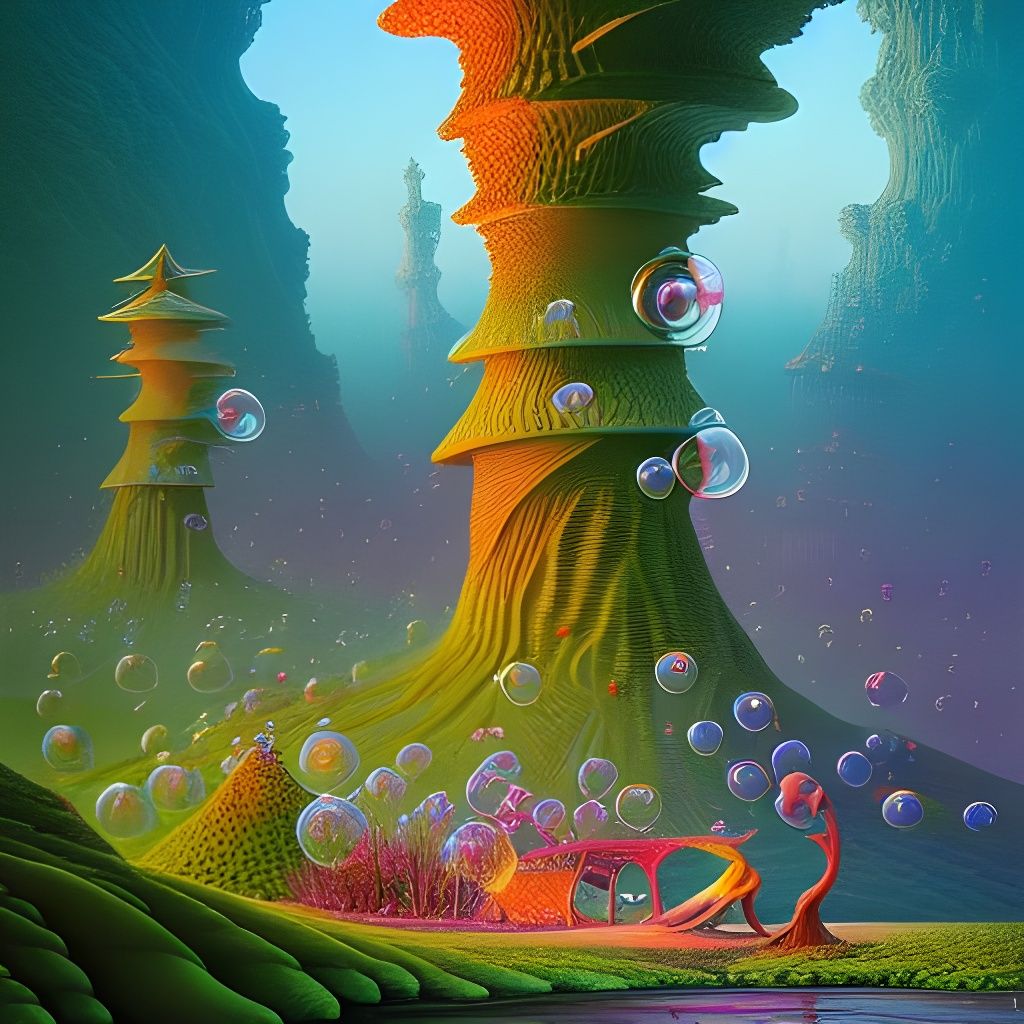 Intricate Bubble People Cybervision Masterpiece