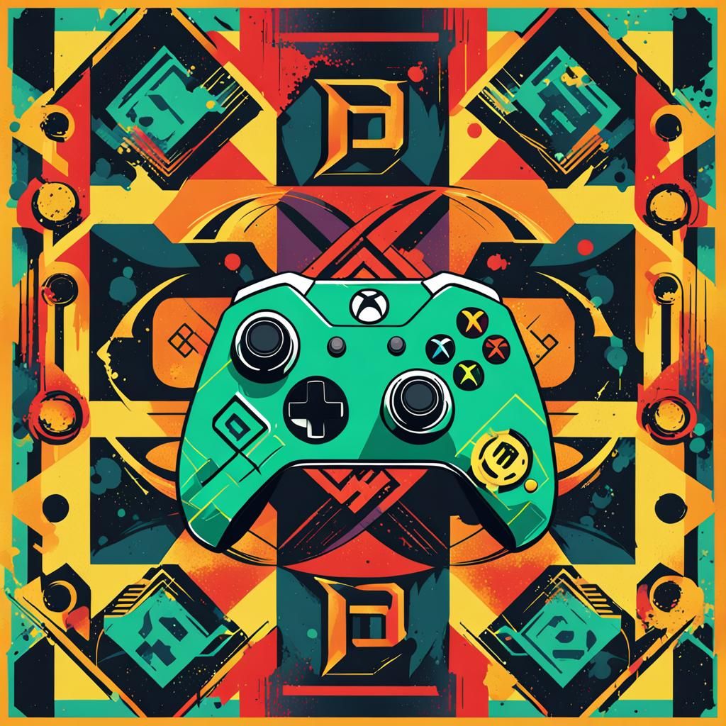 DtD Gaming Logo Xbox Controller Pop Art