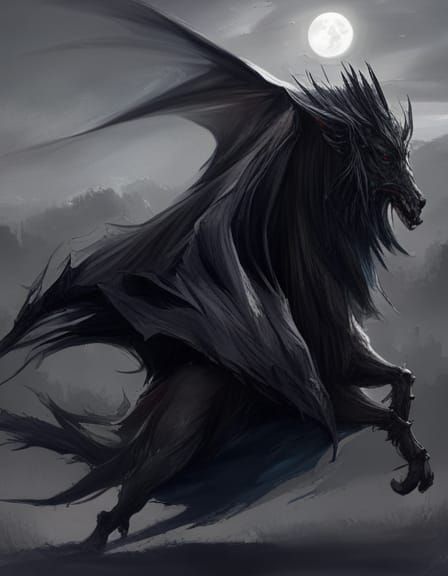 Terrifying Wraiths in Dark Forest: Digital Art