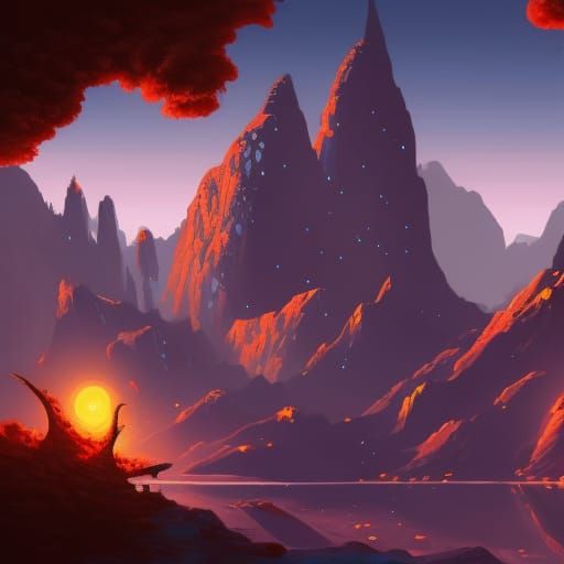 Fantastical Soup: Detailed Matte Painting in Deep Color