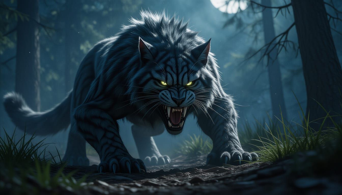 Hyper-Realistic Shadowmaw Stalker Predator in Darkness