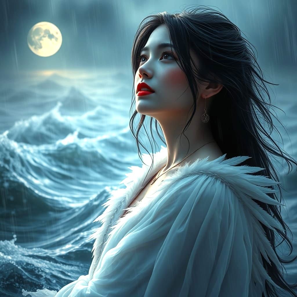 Milk Woman in Rain, Fantasy Concept Art