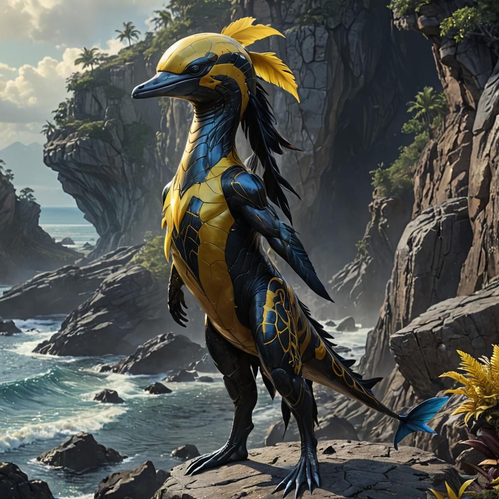 Alien Creature on Exoplanet in Surreal Style