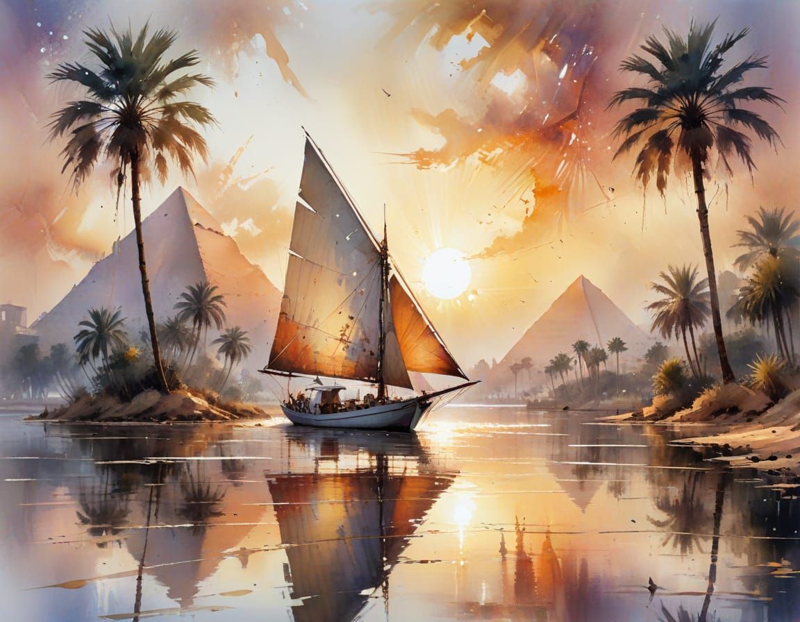 Sailing down the Nile