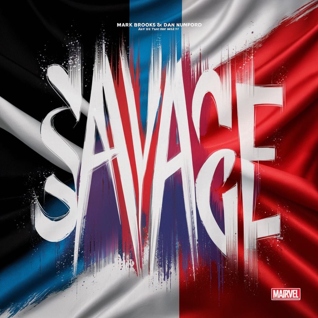 Graffiti-Style Savage on Antigua & Barbuda Flag