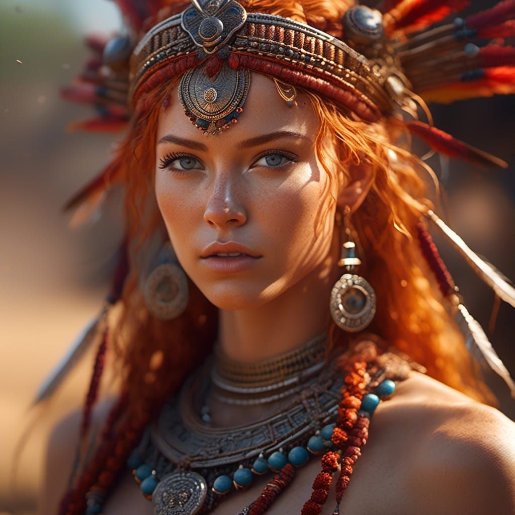 redhead tribal girl