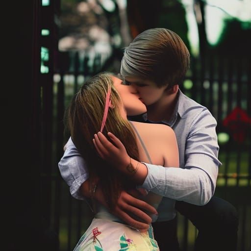 Surreal Embrace of Love and Mortality