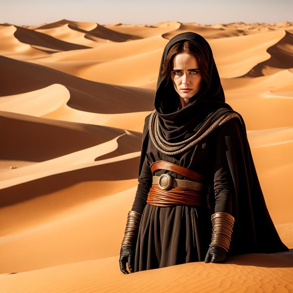Fremen Eva Green Posing on Arrakis in 8K