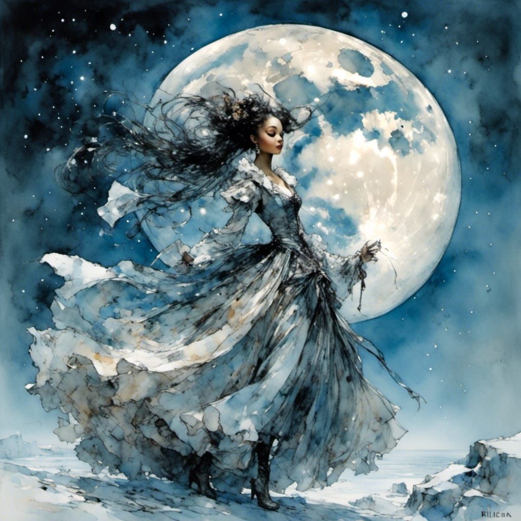 Moonlit Beauty: A Nighttime Charmer